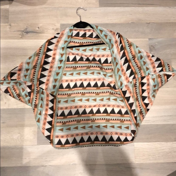 Girls Aztec print kimono - Picture 1 of 1